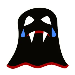 😭 ma, buồn, khóc, rùng rợn, quái vật, Halloween telegram sticker
