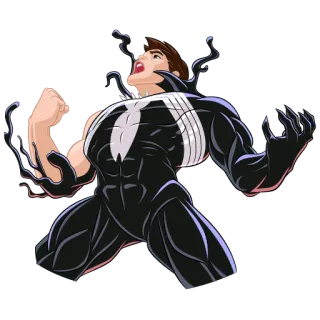 🦾 Venom Spider-Man Bösewicht, Symbiont, Monster, Superheld, Comics whatsapp sticker