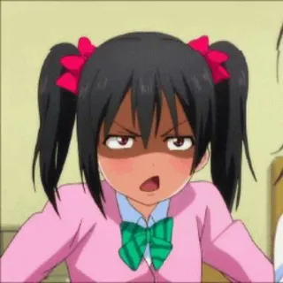 🎈 Anime, Mädchen, Wütend, Ausdruck, Charakter, Illustration telegram sticker