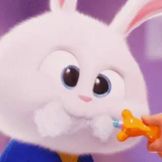 🐰 Snowball The Secret Life of Pets Cartone animato, Coniglio, Coniglio, Animale, Carino, Animato, Animale domestico whatsapp sticker