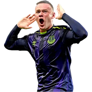 😮 Wayne Rooney fútbol, fútbol, Everton, atleta, deportes, celebración telegram sticker