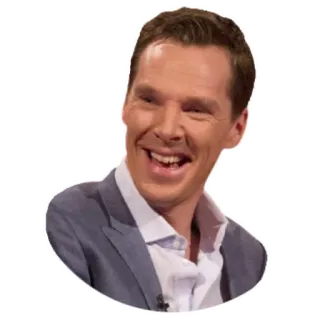 😄 Benedict Cumberbatch actor, celebrity, person, smile, happy telegram sticker