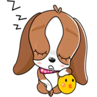 😴 chó, chó con, dễ thương, buồn, hoạt hình, động vật, buồn ngủ telegram sticker