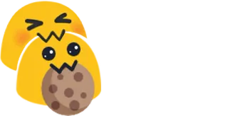 🍪 kue kering, imut, kawaii, binatang, kuning, makanan telegram sticker
