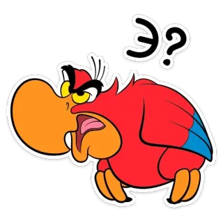 ❓ Iago Aladdin Э? cartoon, parrot, disney, iago, aladdin, angry, bird telegram sticker