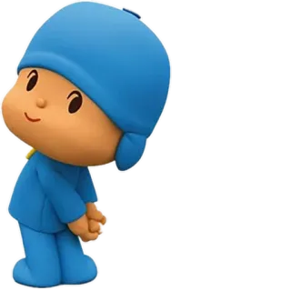 😇 Pocoyo Cartoon, Pocoyo, Blau, Kind telegram sticker