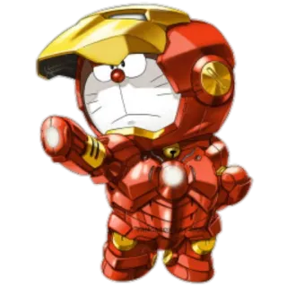 ⚙ Doraemon Doraemon, Iron Man, Crossover, Cartoon, Roboter, Manga, Anime whatsapp sticker