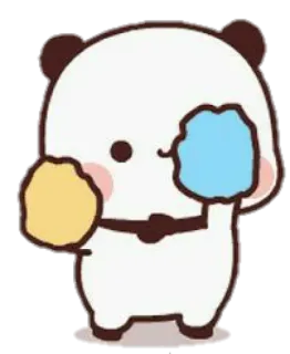 🐻 imut, panda, kawaii, binatang, kartun, beruang telegram sticker