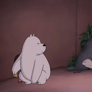 🐻‍❄️ Ice Bear We Bare Bears Cartoon, Bär, Tier, We Bare Bears, Ice Bear telegram sticker