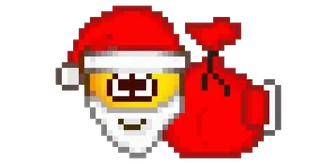 🎅 산타클로스, 크리스마스, 휴일, 이모지, 픽셀 아트, 축제 whatsapp sticker
