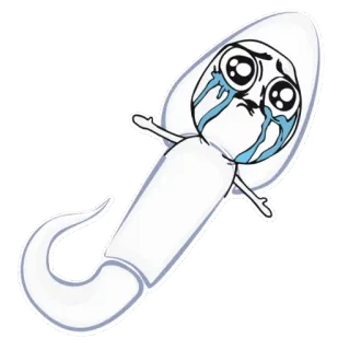 👌 Meme, weinend, traurig, Sperma, lustig, Trollface, Internet Meme whatsapp sticker