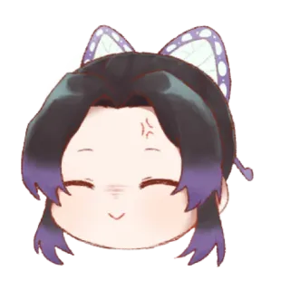 🦋 Shinobu Kocho Demon Slayer 动漫, 鬼灭之刃, 蝴蝶忍, 蝴蝶, 生气 whatsapp sticker