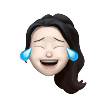 🎡 Emoji, Mulher, Chorar, Rir, Feliz, Alegria, Lágrimas, Meme telegram sticker