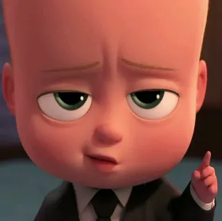 😏 Boss Baby bébé, boss, costume, dessin animé, animation, Dreamworks telegram sticker