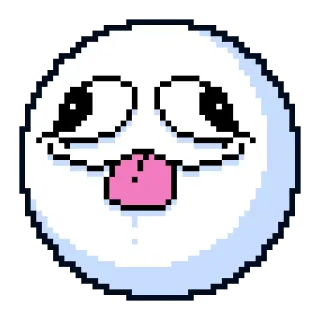 😝 pixel art, emoji, character, funny, face, meme telegram sticker