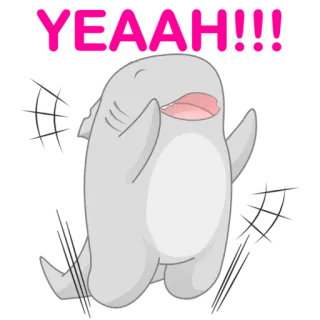 😆 Hug Me Акула, Объятие, Милый, Мультик, Животное, Привет telegram sticker