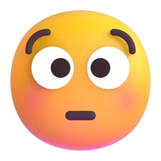 🙃 อิโมจิ, หน้า, สีหน้า, กังวล, สับสน, ประหลาดใจ telegram sticker