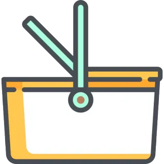 👜 ตะกร้า, ช้อปปิ้ง, ปิกนิก, ภาชนะ, หูหิ้ว telegram sticker