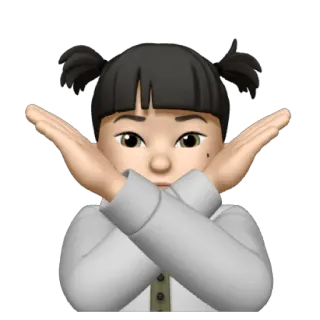 🙅 Эмодзи, Мемодзи, Скрещенные руки, Нет, Стоп telegram sticker