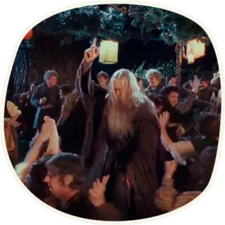 😎 Gandalf The Lord of the Rings 마법사, 파티, 중간계, 축하, 마법, 호빗 telegram sticker