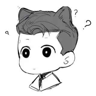 😶 Connor Detroit: Become Human android, cyberpunk, cat ears, video game character telegram sticker