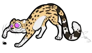 🐞 leopardo, desenho animado, animal, mamífero, vida selvagem, gato, manchado telegram sticker