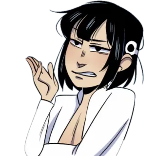 🤷 cartoon, woman, character, illustration, facial expression, attitude telegram sticker