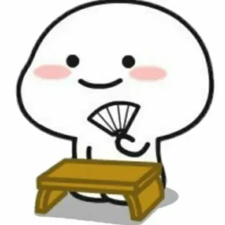🎐 süß, kawaii, Fan, Tisch, Emoji telegram sticker