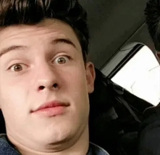 😳 Shawn Mendes celebrità, cantante, ritratto, faccia, persona telegram sticker
