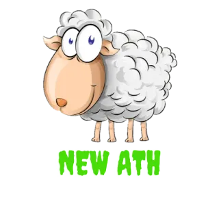 🤑 NEW:ATH owca, kreskówka, zwierzę telegram sticker