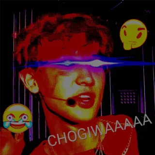 💥 CHOGIWAAAAA meme, kpop, internet meme telegram sticker