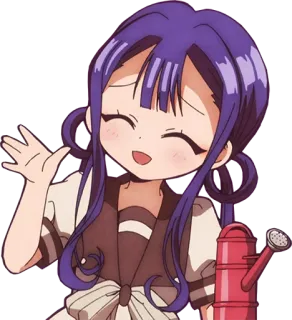 👋 Yako animé, fille, mignon, personnage, salut telegram sticker