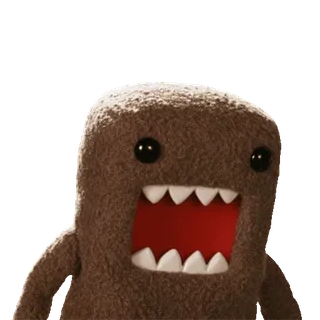 💬 Domo 도모쿤, 괴물, 마스코트, 귀여운, 갈색 telegram sticker