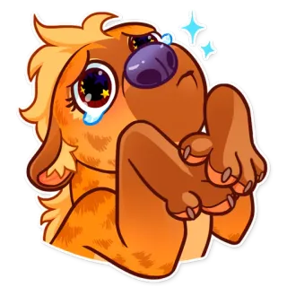 👀 狗, 小狗, 哭, 眼泪, 卡通, 动物 telegram sticker