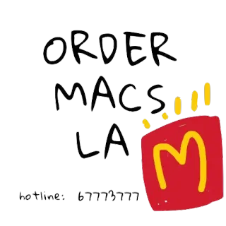 🍟 ORDER MACS LA McDonald's, Fast food, Restaurante, M, Mc whatsapp sticker