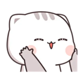 ☺ cat, cute, sticker, animal, middle finger telegram sticker
