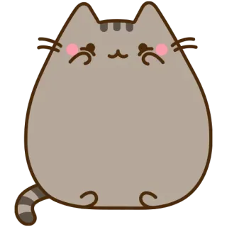 ☺️ Pusheen cat, cartoon, cute, pusheen, animal, gray telegram sticker