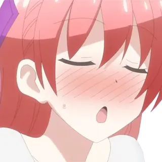 😮 anime, dễ thương, kawaii, cô gái, đỏ mặt telegram sticker
