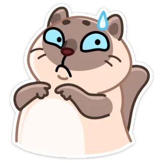 😅 мультфильм, выдра, животное, милый, смешной, стикер telegram sticker