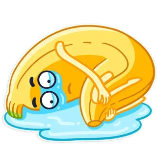 😭 triste, pleurer, jaune, émotionnel, déprimé telegram sticker