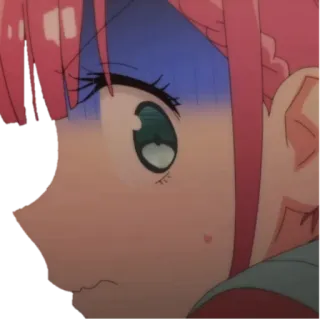 😨 Anime, Cô gái, Tóc hồng, Lo lắng, Dễ thương, Manga, Nhân vật, Hoạt hình telegram sticker