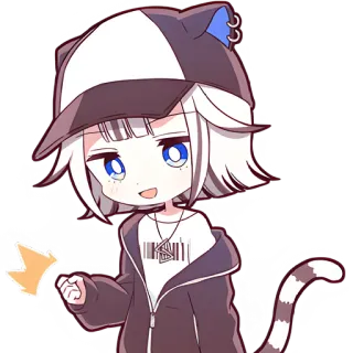 ✊ Anime, Neko, Chibi, Hình dán, Dễ thương telegram sticker