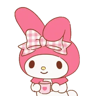 😊 My Melody My Melody, Sanrio, lindo, kawaii, dibujos animados, personaje, rosa telegram sticker