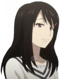 😏 anime, character, girl, long hair telegram sticker