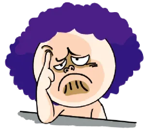 🏴 角色, 卡通, 表情, 难过, 沮丧, 插画 telegram sticker