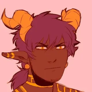 😡 demon, fantasie, hoorns, monster, personage, portret telegram sticker