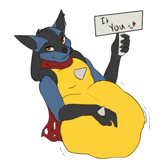 🍱 I <3 You Furry, Lucario, Amor, Corazón telegram sticker