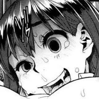 ❗️ Anime, Chica, Manga, Cara, Expresión, Ecchi whatsapp sticker