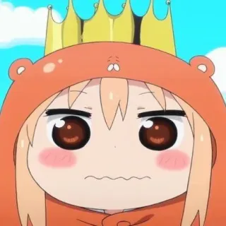 🍊 Umaru Doma Himouto! Umaru-chan anime, umaru, cute, expression, orange, kawaii, doga kobo, hoodie telegram sticker