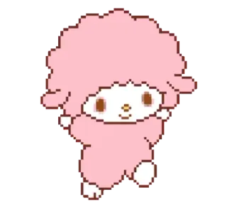 💖 pixel art, cute, pink, character, cartoon, fluffy telegram sticker